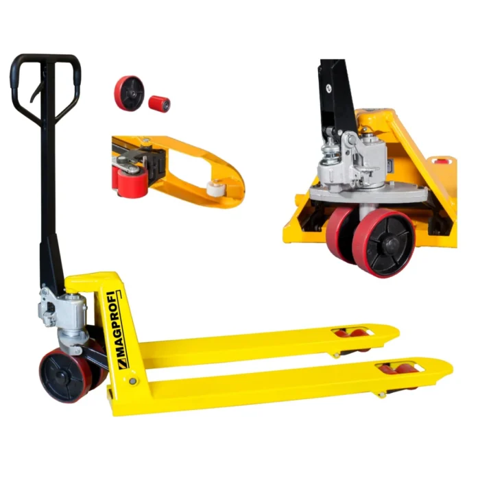 1a1a Wózek paletowy z kołami i rolkami poliuretanowymi