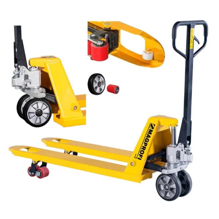 1a Paleciak krótki ze szczegółowymi zbliżeniami na koła i rolki