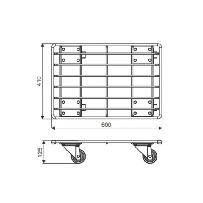 2a wymiary wózka transportowego