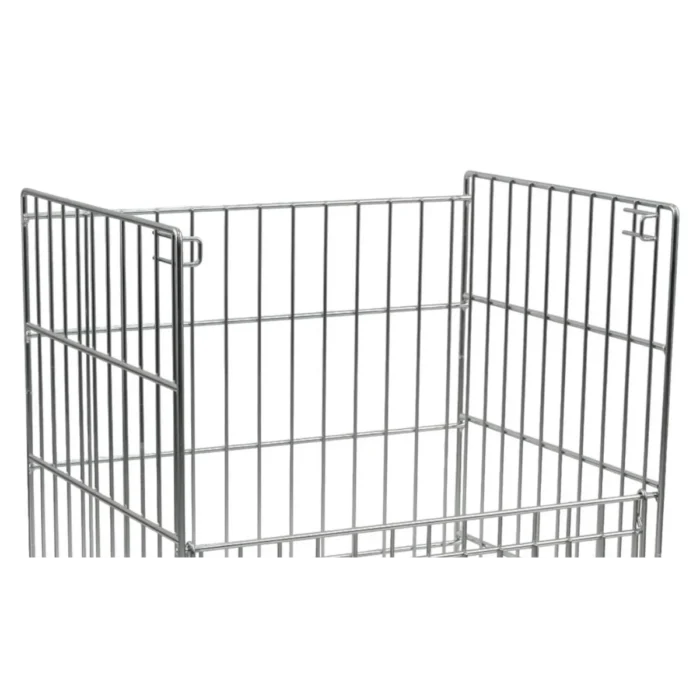 C wózek siatkowy z otwartą klapą